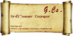 Grünauer Csongor névjegykártya